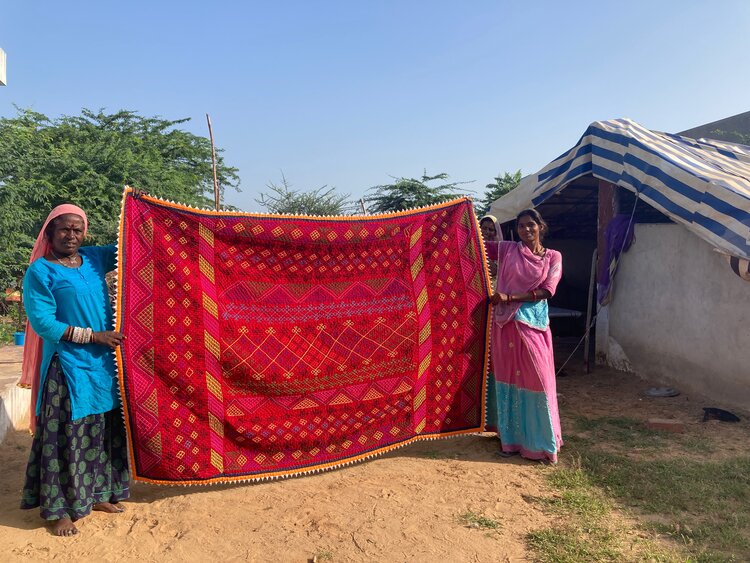 Kalbeliya Blanket made by Sunita