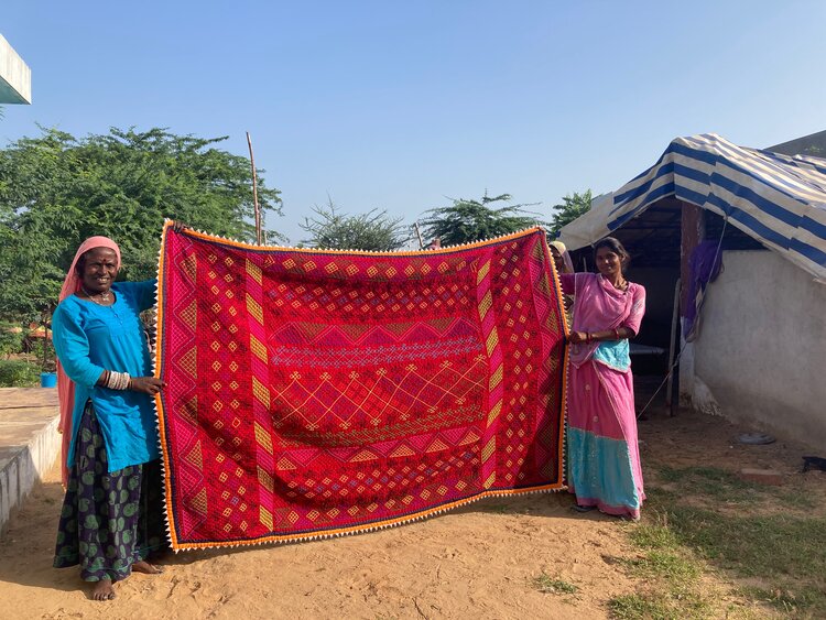 Kalbeliya Blanket made by Sunita